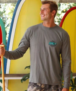 Kailua Signs - Crater Dyed® Long Sleeve Crewneck T-Shirt -Crazy Shirts Sale Store 09ff5ac4f7d51ee8f08d39eeaf24d772