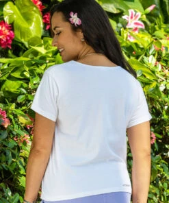 Tiare Quilt - White Short Sleeve Scoop Neck T-Shirt -Crazy Shirts Sale Store 0ce1790f34fc958195e780d7dfcc2a93