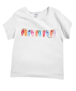 Flippin Out - White Short Sleeve Scoop Neck T-Shirt