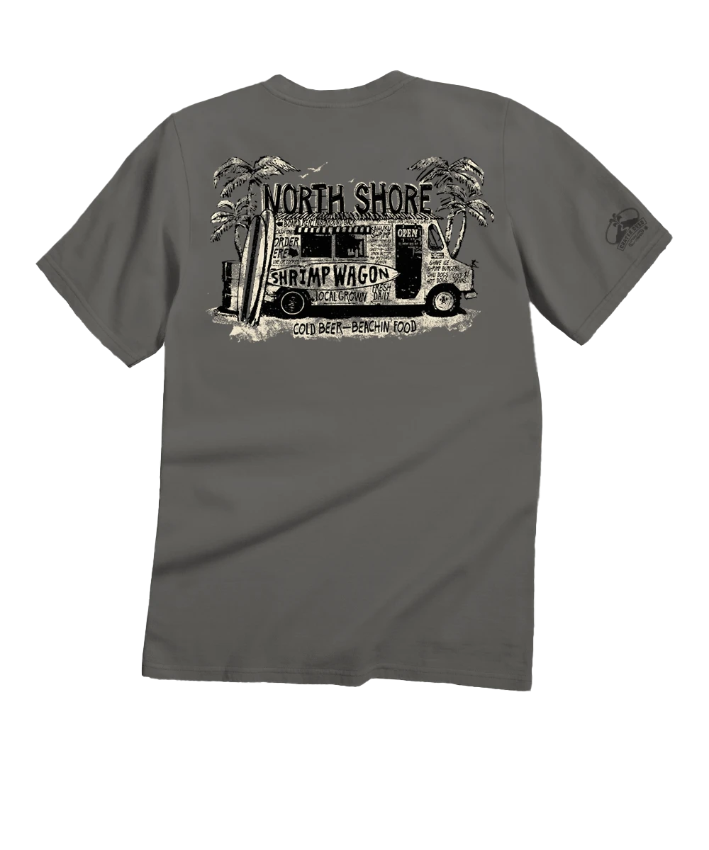 Shrimp Wagon - Crater Dyed® Short Sleeve Crewneck T-Shirt 1 Shrimp Wagon - Crater Dyed® Short Sleeve Crewneck T-Shirt