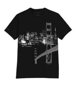 City Night - Jet Black Short Sleeve Pima T-Shirt