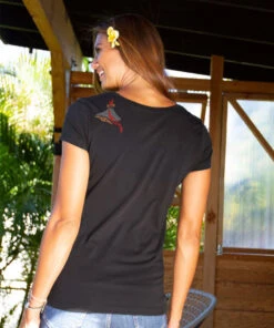 Lava Tribal - Jet Black Short Sleeve Pima T-Shirt -Crazy Shirts Sale Store 1023232 1A