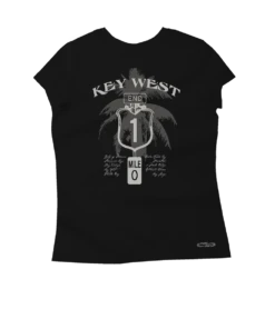 Key West Sign - Jet Black Short Sleeve Pima T-Shirt