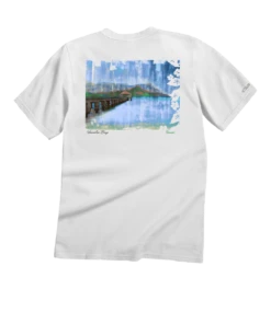 Painted Hanalei - White Short Sleeve Crewneck T-Shirt