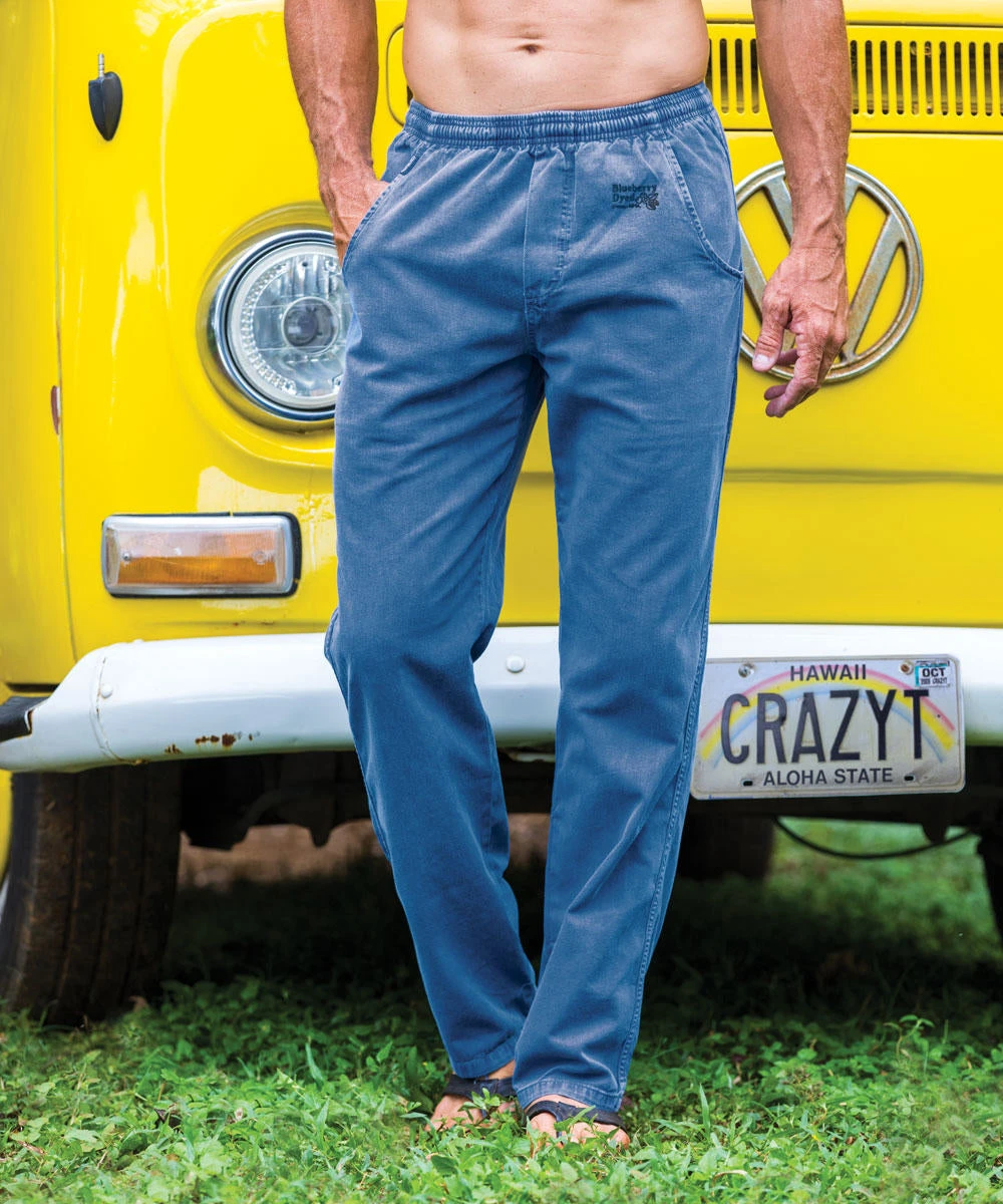 Blueberry Dyed Twill Pants 2 Blueberry Dyed Twill Pants - Image 2