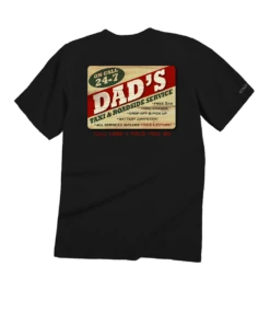 Dads Taxi - Black Short Sleeve Crewneck T-Shirt