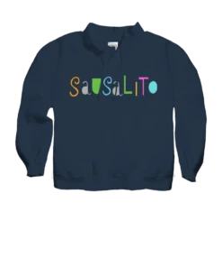 Fun Font - Navy Long Sleeve Lightweight Pullover