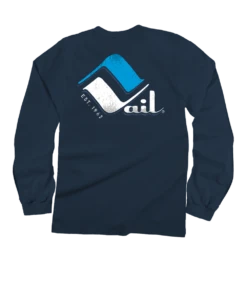 Retro Vail Retro Vail Frost - Navy Long Sleeve Crewneck T-Shirt