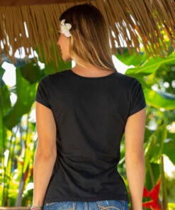 Abstract Beach - Jet Black Short Sleeve Pima T-Shirt -Crazy Shirts Sale Store 2004016 1A