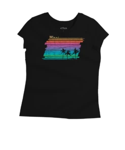 Abstract Beach - Jet Black Short Sleeve Pima T-Shirt