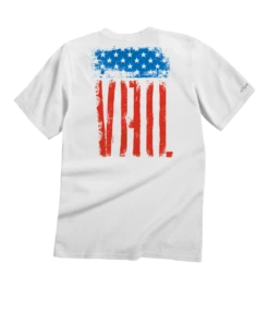Red White Blue Flag - White Short Sleeve Crewneck T-Shirt