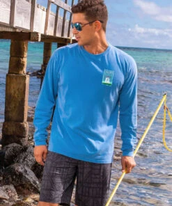 Laguna Paint - Blue Hawaii Dyed Long Sleeve Crewneck T-Shirt 6 Laguna Paint - Blue Hawaii Dyed Long Sleeve Crewneck T-Shirt -Crazy Shirts Sale Store 2004796 1A
