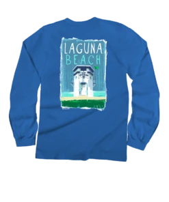 Laguna Paint - Blue Hawaii Dyed Long Sleeve Crewneck T-Shirt