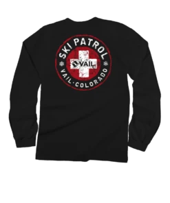 Vail Resort Search And Rescue - Black Long Sleeve Crewneck T-Shirt