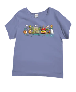 Key West Fun - Lavender Dyed Short Sleeve Scoop Neck T-Shirt