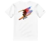Vail Resort Technicolor Skier - White Short Sleeve Crewneck T-Shirt