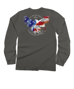Land Of The Eagle - Crater Dyed® Long Sleeve Crewneck T-Shirt