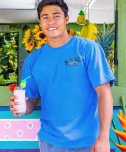 Big Island Best - Blue Hawaii Dyed Short Sleeve Crewneck T-Shirt -Crazy Shirts Sale Store 2008545 1A