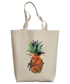 Splatter Pineapple - Natural Natural Weekend Tote