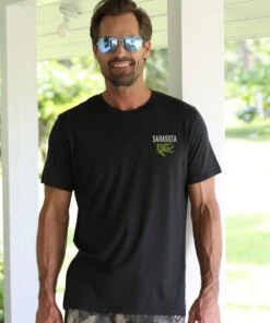 Tribal Gator - Jet Black Short Sleeve Pima T-Shirt 6 Tribal Gator - Jet Black Short Sleeve Pima T-Shirt -Crazy Shirts Sale Store 2009050 1A