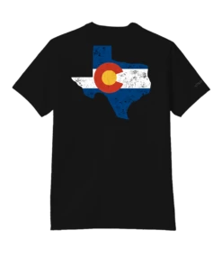 Texas Colorado - Jet Black Short Sleeve Pima T-Shirt