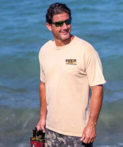 Beer Power - Beer Dyed Short Sleeve Crewneck T-Shirt -Crazy Shirts Sale Store 2009594 1A