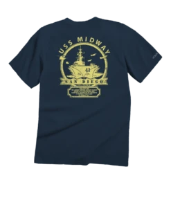 USS Midway - Navy Short Sleeve Crewneck T-Shirt