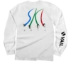Vail Resort Ultimate Ski - White Long Sleeve Crewneck T-Shirt