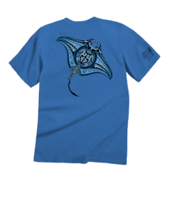 Ehukai Manta - Blue Hawaii Dyed Short Sleeve Crewneck T-Shirt
