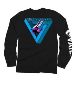 Vail Resort Vail Triangle - Black Long Sleeve Crewneck T-Shirt