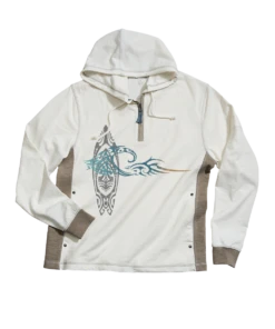 He'e Nalu Elima - Natural/Gray Long Sleeve Longboard Hooded Tee
