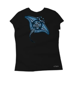 Ehukai Manta - Jet Black Short Sleeve Pima T-Shirt