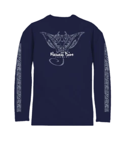 Tribal Dive - Indigo Long Sleeve Pima T-Shirt