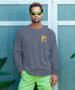 Painted Joshua - Crater Dyed® Long Sleeve Crewneck T-Shirt -Crazy Shirts Sale Store 2011735 1A