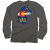 Vail Lab Flag - Crater Dyed® Long Sleeve Crewneck T-Shirt