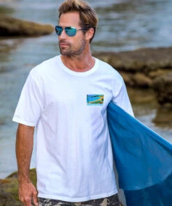 Kaanapali Beach - White Short Sleeve Crewneck T-Shirt -Crazy Shirts Sale Store 2011769 2A