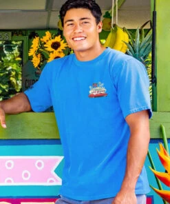 Vegas Caddy - Blue Hawaii Dyed Short Sleeve Crewneck T-Shirt -Crazy Shirts Sale Store 2011998 1A