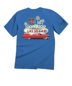 Vegas Caddy - Blue Hawaii Dyed Short Sleeve Crewneck T-Shirt