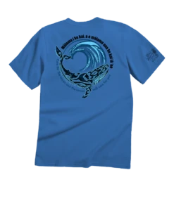 Malama Whale - Blue Hawaii Dyed Short Sleeve Crewneck T-Shirt