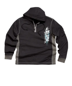 Vail Resort Ski Trail Blaze - Black/Charcoal Long Sleeve Longboard Hooded Tee