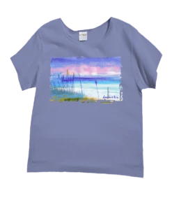 Longboat Key Dream - Lavender Dyed Short Sleeve Scoop Neck T-Shirt