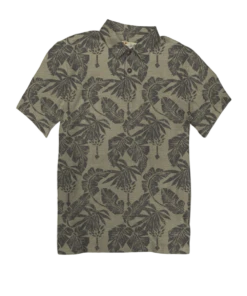 E Komo Mai - Tan Short Sleeve Hawaiian Polo Shirt