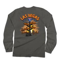 Las Vegas Signs - Crater Dyed® Long Sleeve Crewneck T-Shirt