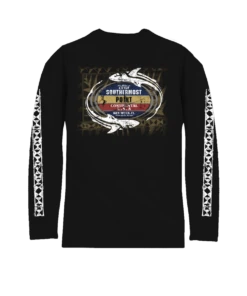 Circling Buoy - Jet Black Long Sleeve Pima T-Shirt