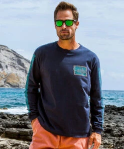 Tribal Petro Mano - Navy Long Sleeve Crewneck T-Shirt 6 Tribal Petro Mano - Navy Long Sleeve Crewneck T-Shirt -Crazy Shirts Sale Store 2012449 1A