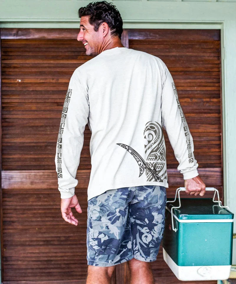 Mano Kaipo - Coconut Dyed Long Sleeve Crewneck T-Shirt 3 Mano Kaipo - Coconut Dyed Long Sleeve Crewneck T-Shirt - Image 3