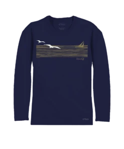 Wind And Sea - Indigo Long Sleeve Pima T-Shirt