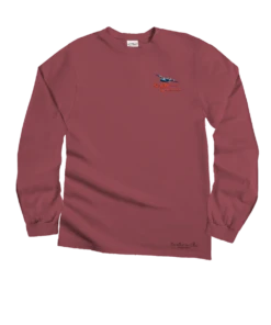 Key West Express - Paradise Red Dyed Long Sleeve Crewneck T-Shirt -Crazy Shirts Sale Store 2012760 1A