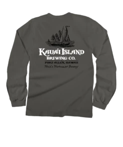 Kauai Island Brewing Co New Logo - Crater Dyed® Long Sleeve Crewneck T-Shirt