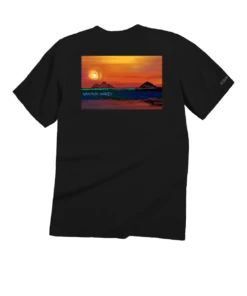 Lanikai Sun - Black Short Sleeve Crewneck T-Shirt